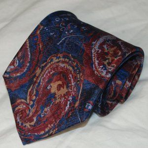 Harrods Knightbridge Paisley Silk Tie Belgium Made